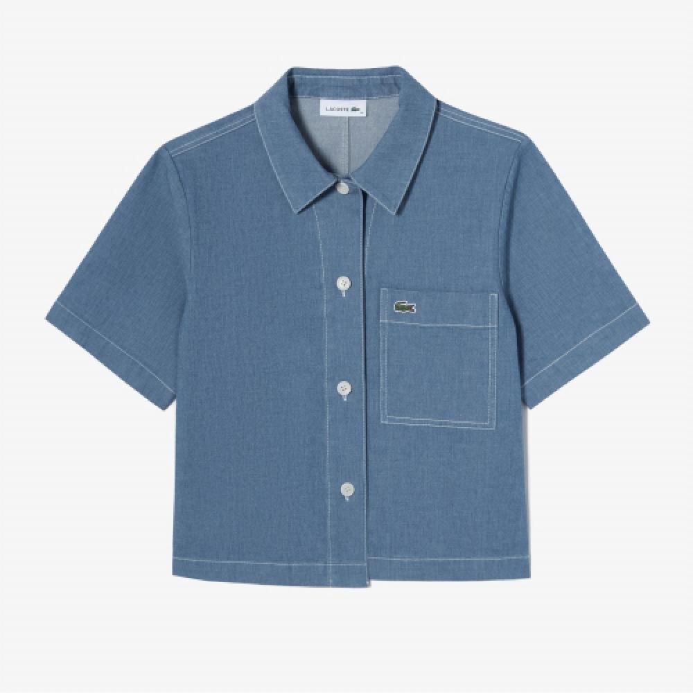 

LACOSTE Женская верхняя одежда Рубашка с коротким рукавом [Синий]