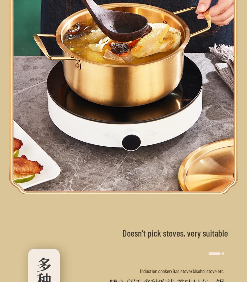 Korean Style Instant Noodle Cooking Pot - Single Serve Ramen Soup Bowl