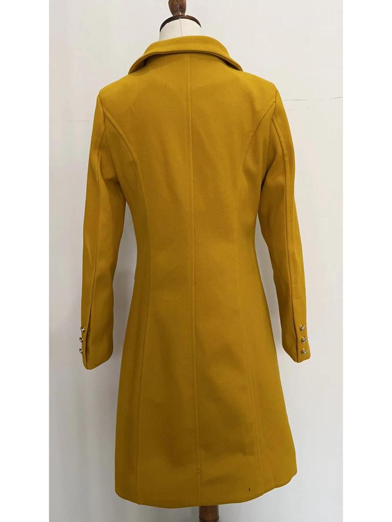 European and American Winter Double-Breasted Slim Trench Coat for Women