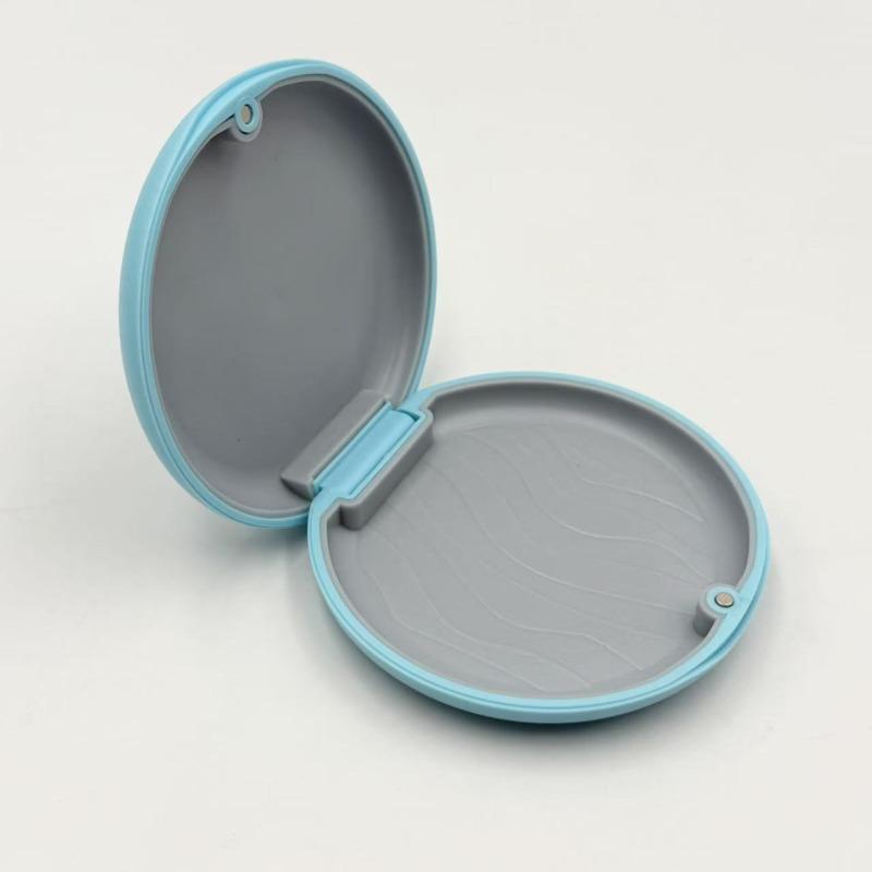 3Pcs Braces Orthodontic Case Dental Retainer Box Magnetic Portable Fake Teeth Box Mouth Guard Container For Teeth Travel синий