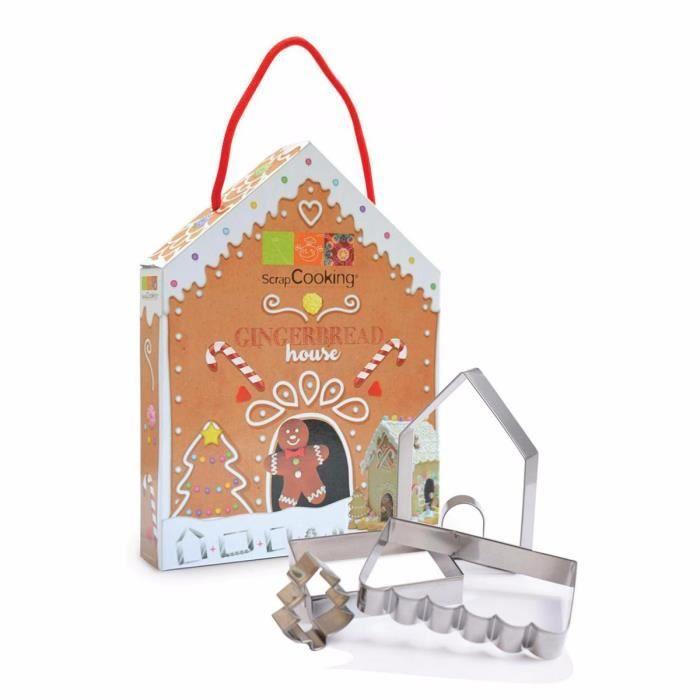 Cookie Cutter Set - ScrapCooking - Gingerbread House - Stainless Steel - 5 Pieces - Various Dimensions