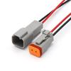 DT06-2S Car Waterproof Connector Copper Contacts ABS DT04-2P Wiring Harness Male-Female Plug Supports Customization 60V Rated