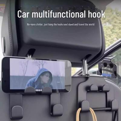 Multifunctional Car Seat Back Hook & Phone Holder