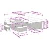 Garden Sofa Set with Cushions and Storage 12 Pcs Grey Poly Rattan