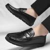 Fashion Mens Lazy Shoes Moccasins Fashion Man Casual Leather Shoes  Handmade Mens Driving Shoes Loafers Breathable Comfort Slip-on Flats
