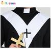Halloween Costumes Western Party Prom Costumes Drama Stage Performance Men's White Shoulder Pads Priest Cosplay Costumes