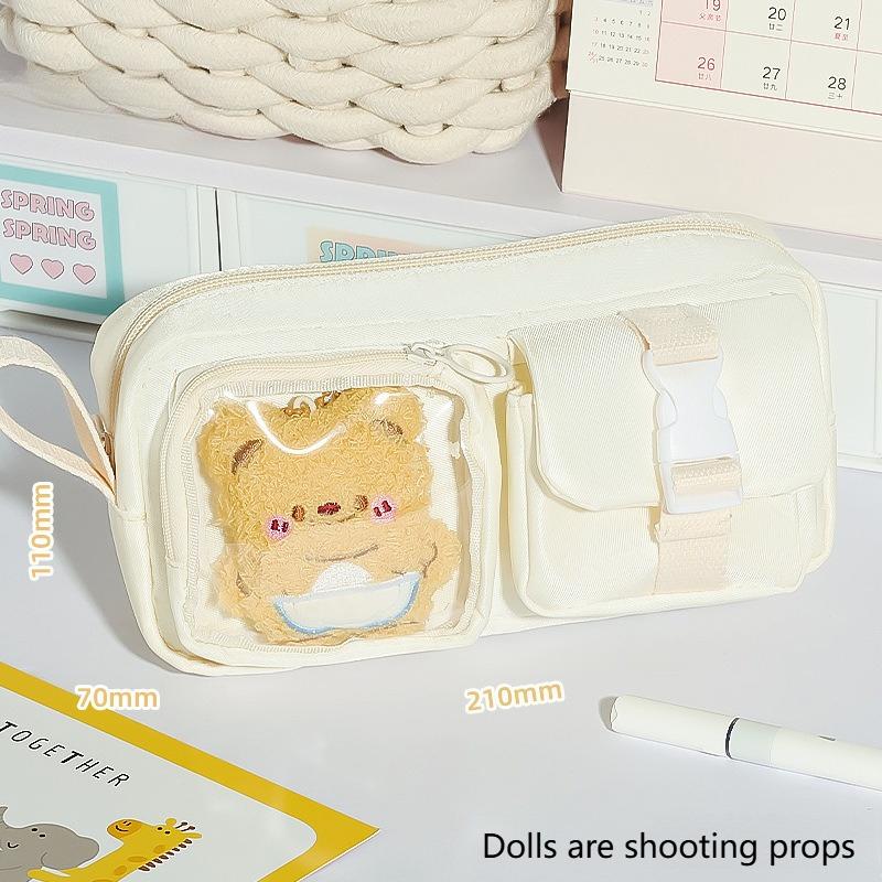 Japanischer Ins-Stil Ita Bag Federmäppchen Niedliche Süßigkeiten-Tasche zur Abzeichen-Ausstellung, Tragbare Kawaii Kosmetiktasche Schreibwaren-Organizer