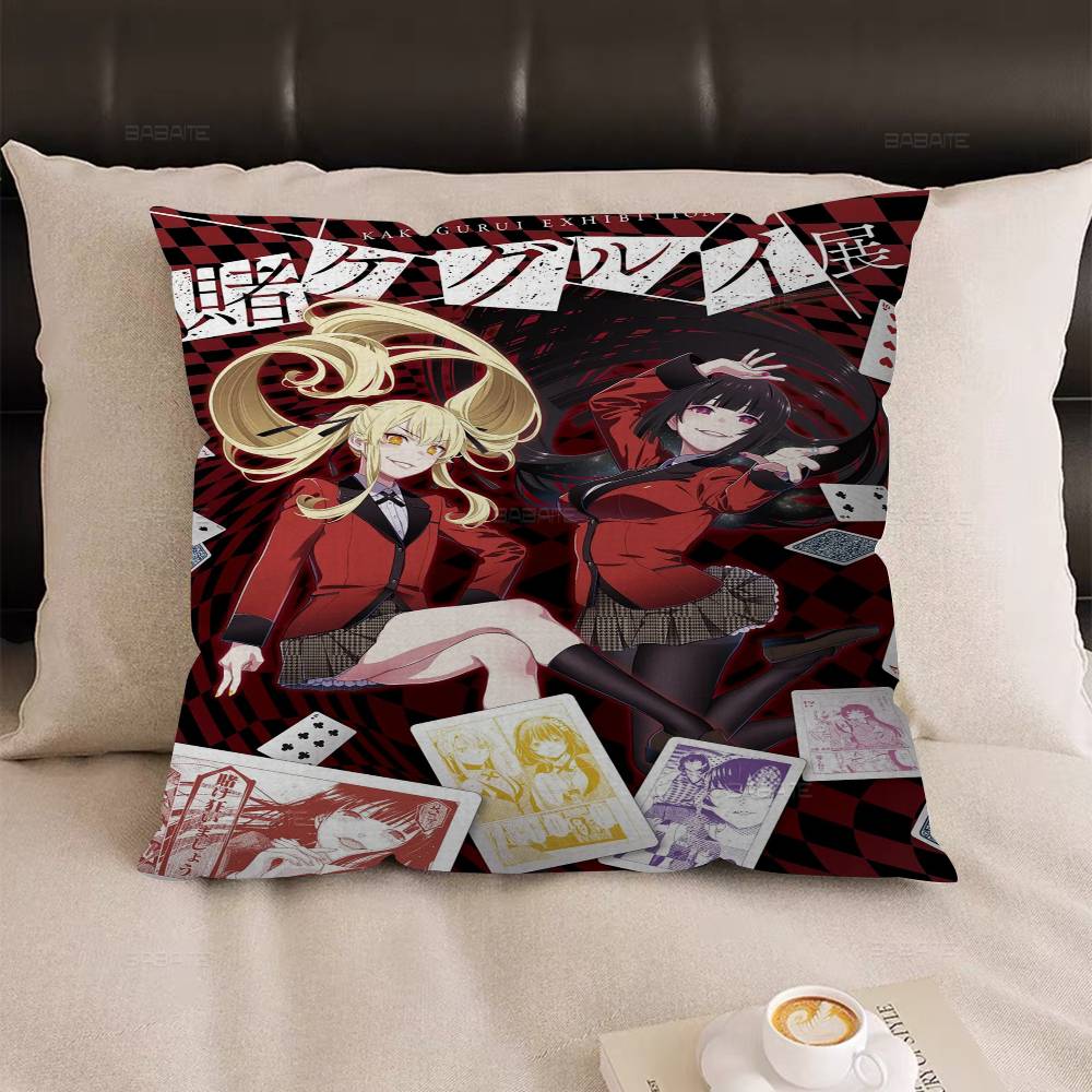 K-Kakegurui Y-Yumeko J-Jabami Cushion Cover Decorative Pillow Sofa Home Decor case pillow cases