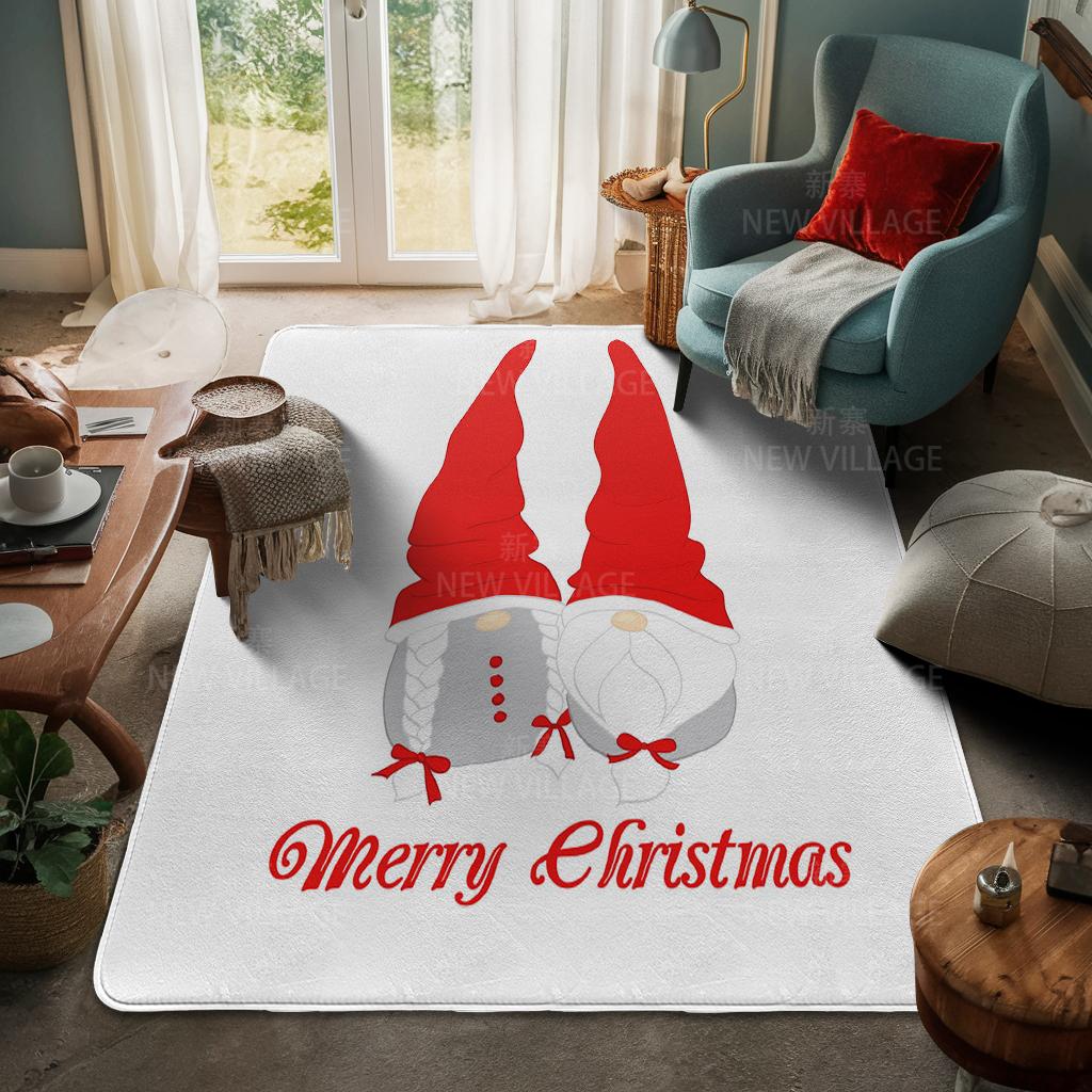 House Entrance Carpet Home Door Mat Living Room Bath Foot Bathroom Non-slip Water Absorption Rugs Bath Merry Christmas Winter