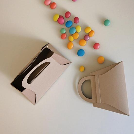 12Pcs Gift Boxes with Handles Paper Gift Box Cookie Dessert Packaging Boxes Bridesmaids Proposal Handbag Boxes for Weddings Parties