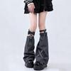 Used [New] [SDRUZHAN] Landmine Leg Warmers Women's Loose Socks Cross Star Chain Gal Lolita Mass Production Leg Cover Punk Style Gothic Lolita