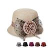 Spring and Summer New Linen Sunshade Hat Ladies Sunscreen Princess Large Flower Pot Cap