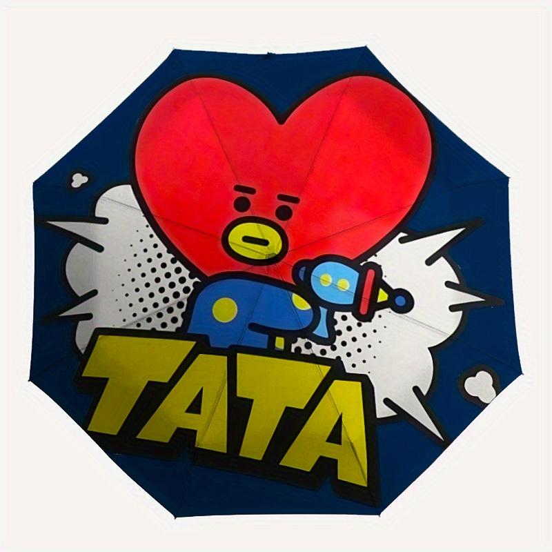 

1pc BT21 Tata Automatic Umbrella 8-Bone Design Compact Gear for Outdoor Travel, Perfect Gift for Friends or Family yy250822071