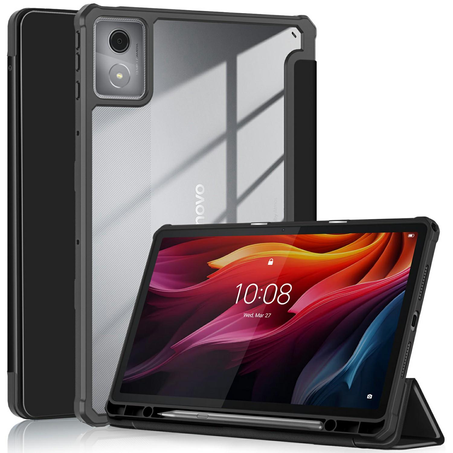 

Чохол для Lenovo Tab K11 Plus TB230XC Автоматичний сон/пробудження Шкіряний чохол-книжка Чохол для планшета Потрійна підставка Black