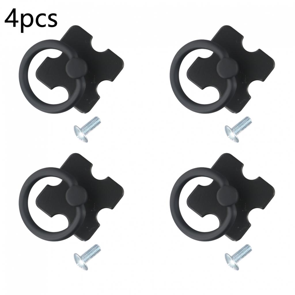 Alloy Furniture Handles Black/silver Single Hole Vintage