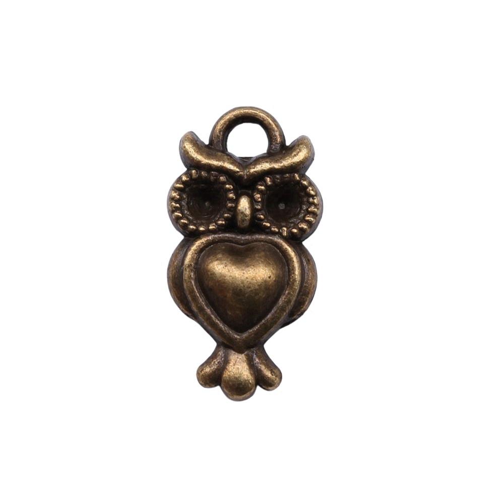 Owl Charms Mini Antique Alloy Pendants For Animal Themed Jewelry Making