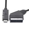 SCART To HDMI-compatible Converter Cable Video Audio Converter Adapter Scart in HDM Out Suport 720P/1080P Switch for HDTV DVD