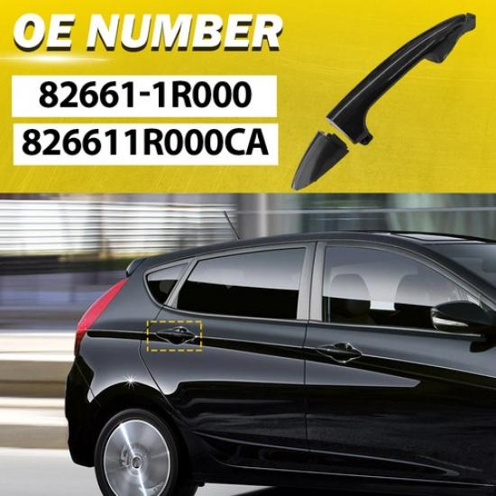 Outside Door Exterior Rear Handle Bar Fit Right Side Honda 2016-2017 Accent LE