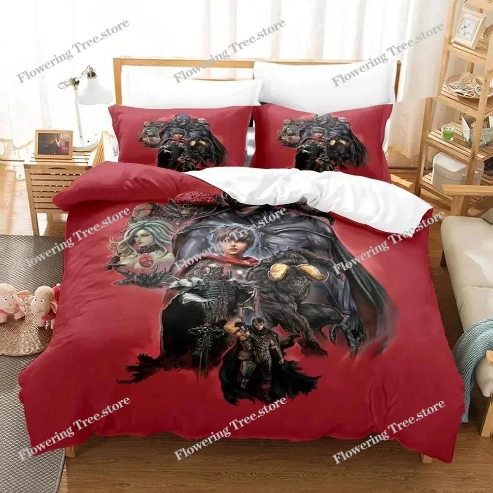 Anime Berserk Bedding Set Boys Girls Twin Queen Size Duvet Cover Pillowcase Bed Kids Adult Fashion Home Textileextile029963