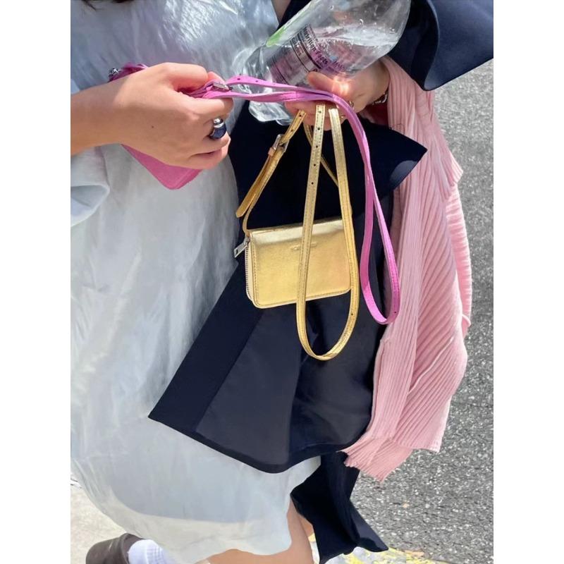 

Миниатюрная разноцветная модная подвесная сумка Xiaofang в комплекте с небольшой сумкой для карт, поясной сумкой и сумкой через плечо золотой