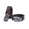 Men's and Women's Locomotives Beautiful Women's Belts Fashionable Retro Whole Real Cowhide Belts