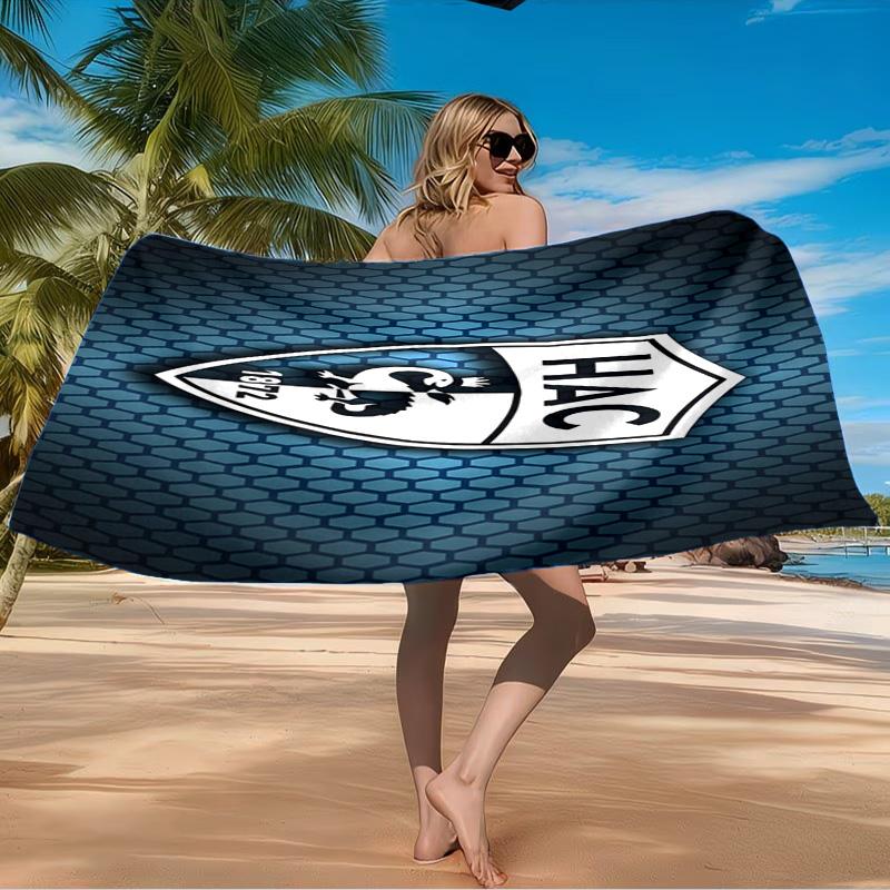 Le Havre Crest Heritage Beach Towel Microfiber Beach Towel, Lightweight and Quick-Dry, for Summer Travel, Swimming Pool Fan Birthday Gift