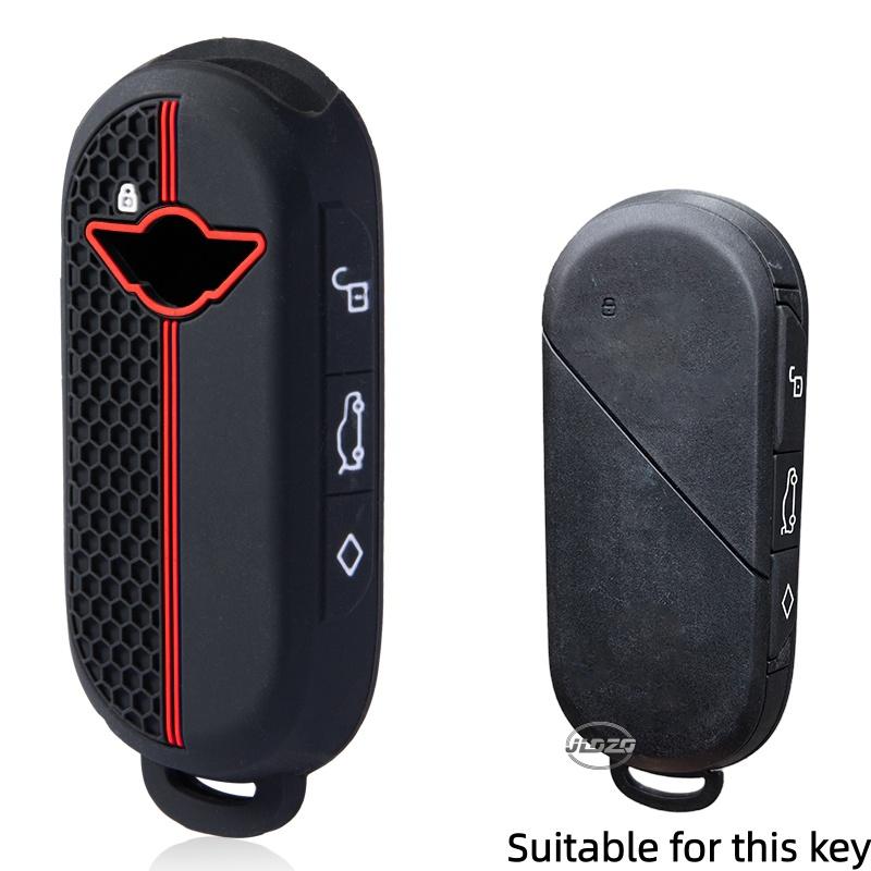 

Silicone Car Key Case Cover Protector for Bmw Mini Countryman Cooper One 23 -24 Remote Accessories Holder Shell Keychain