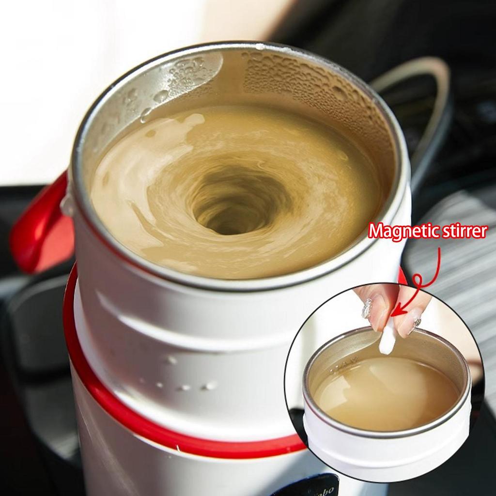Compact Travel Car Kettle with Automatic Mixing & Overload Protection Electric Car Boiler Easy to Use for Hot Beverages