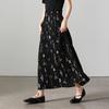 SOFSIL Women's Retro Floral Pleated A-line Skirt