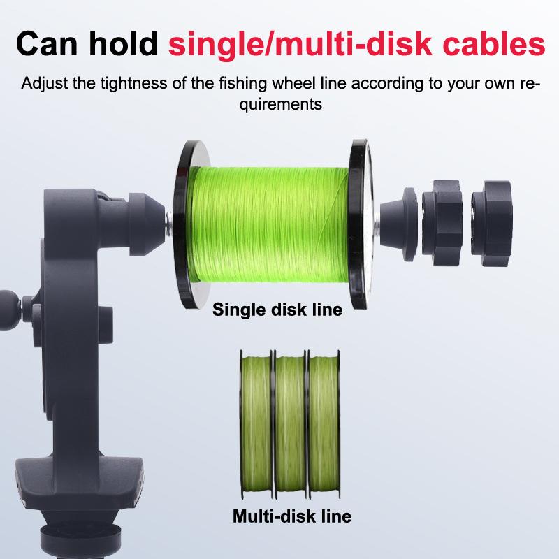 Non-slip Fishing Line Spooler Reciprocating Fishing Wire Winding Reclaimer Outdoor Adjustable Fishing Line Winder Table Clamp