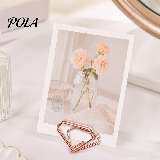 Office Memo Holder 10 Pcs Table Number Holders, Diamond Shape Photo Clips, Small Business Card Display Stands, Metal Place for Wedding Anniversary