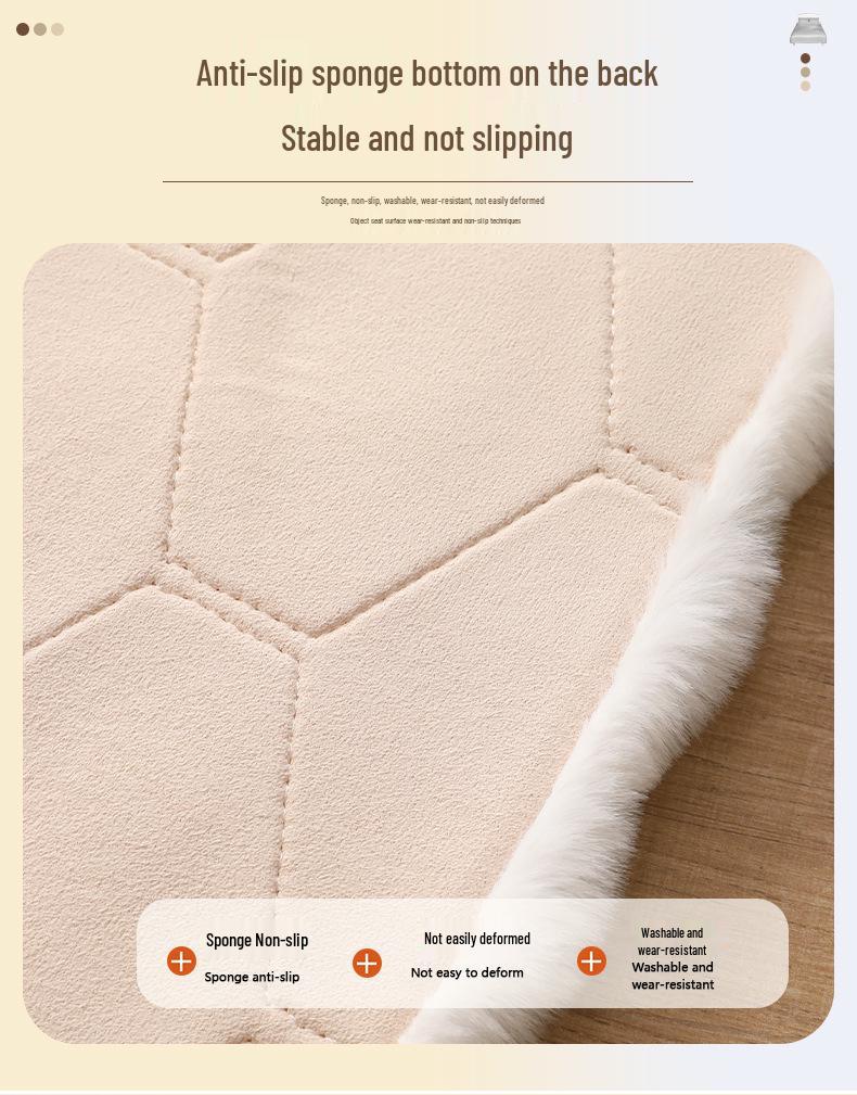 Plyšový bublinkový fleecový polštář na jídelní/kancelářskou židli pro dlouhé sezení