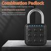 Combination Lock for Locker 6 Digit Waterproof Smart Code Padlock for Outdoor Use Combo Padlock for