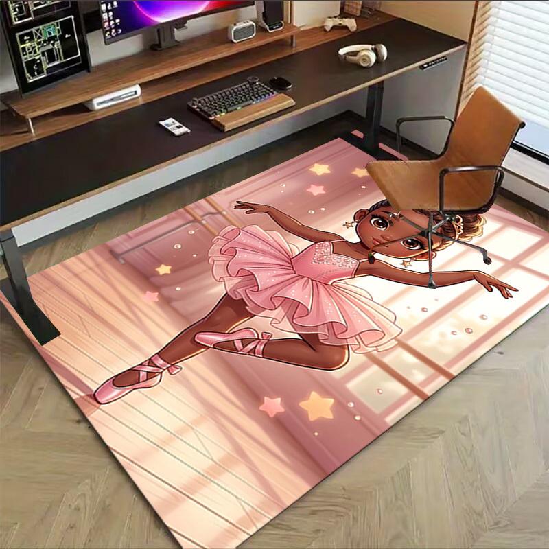 1PC Ballerina Princess Extra Large Non-Slip Floor carpet, Office, family, bedroom, Studio Large Area Rug,Longlasting Material-J0384
