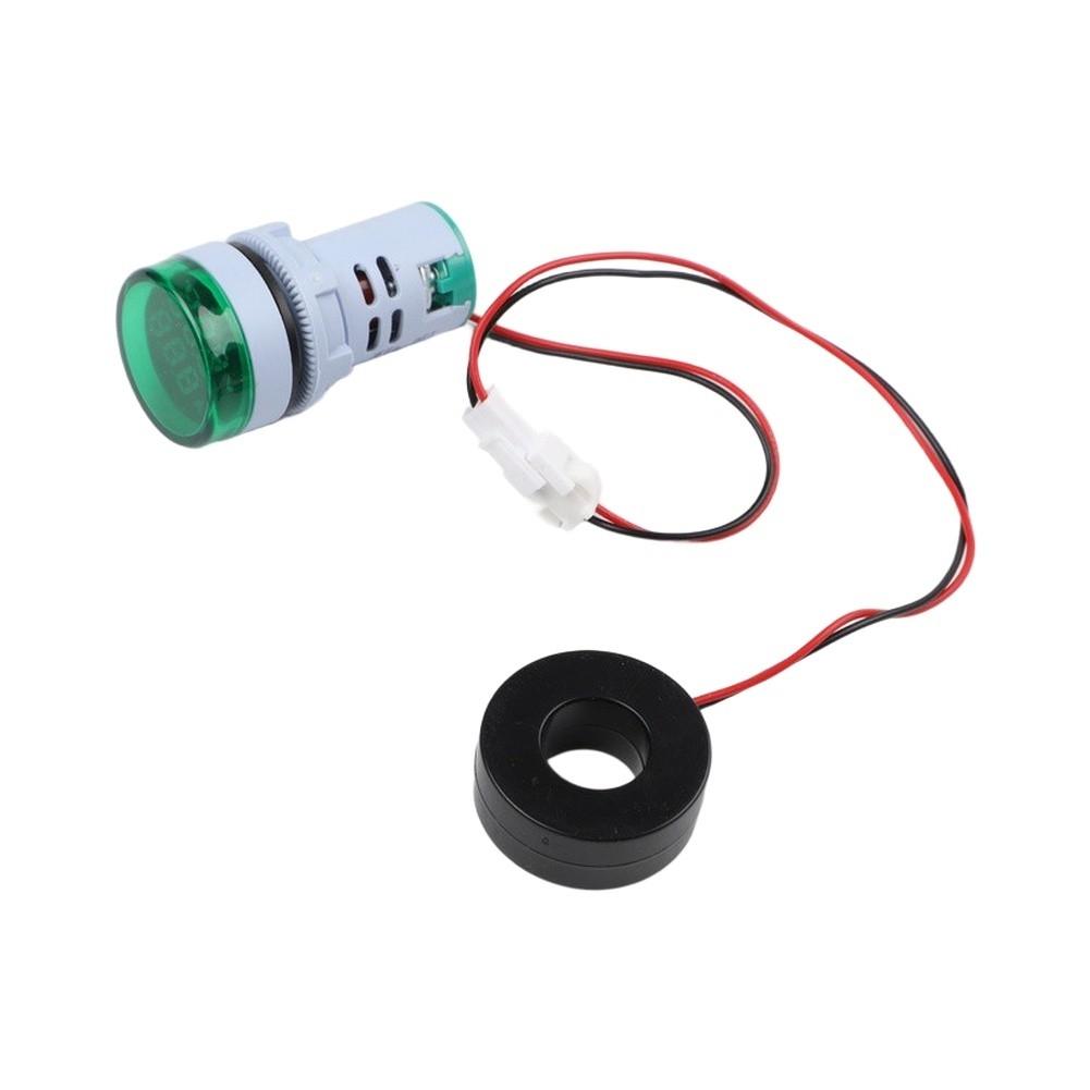 For Mini Digital LED Voltage Current Meter 22mm Cutout AC20V to 380V 0A to 100A