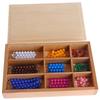 Montessori Matematyka Materiał 1-9 Koraliki Bar w drewnianym pudełku Wczesna zabawka przedszkolna