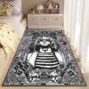 "Retro Gothic Skull Design Carpet" Suitable As a Non-slip Mat for the Living Room or Bedroom Sofa