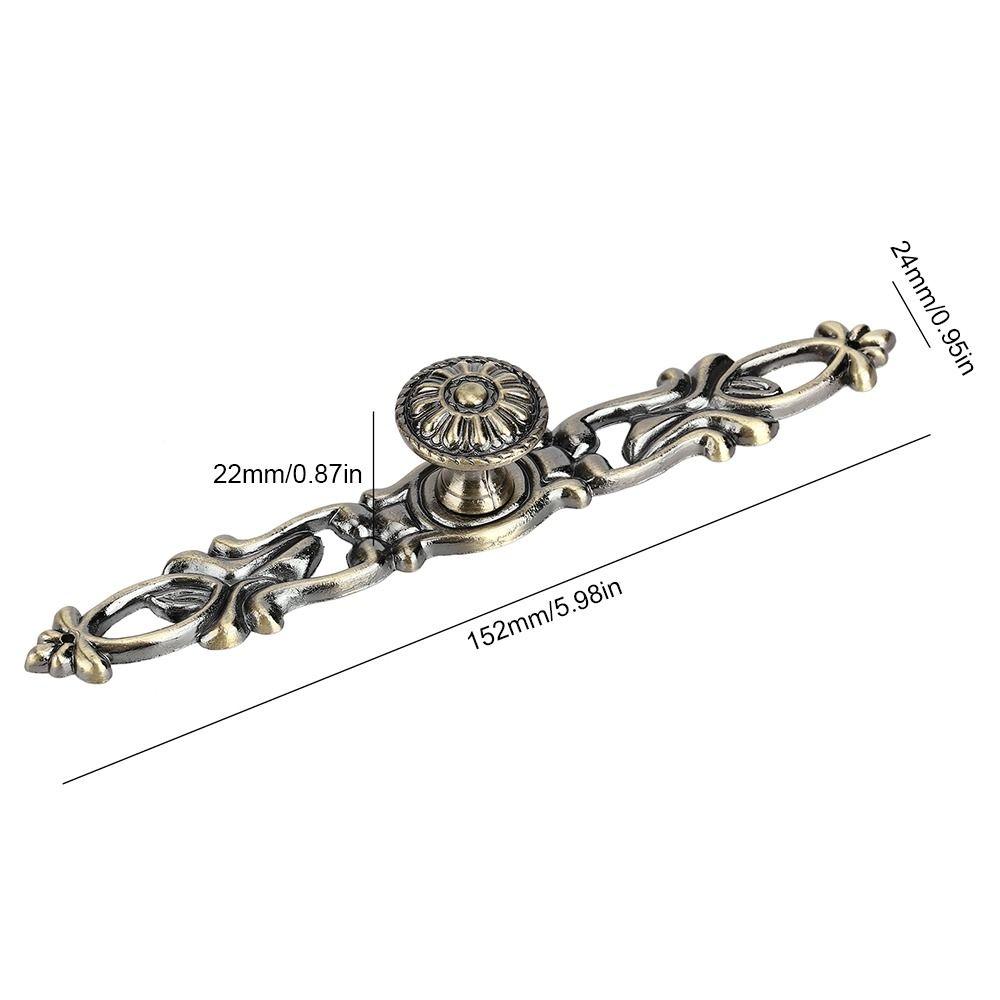 4pcs Durable Drawer Pulls Antique Bronze Door Handles Vintage Cabinet Handles  Bedroom