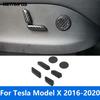 Car Accessories For Tesla Model X 2016 2017 2018   Carbon Fiber Interior Seat Adjustable Switch Button Cap Cover Trim