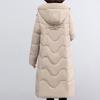 Elegant Middle Age Woman Winter Parkas Long Coat Hooded Overcoat Casual Thick Warm Lady Jackets