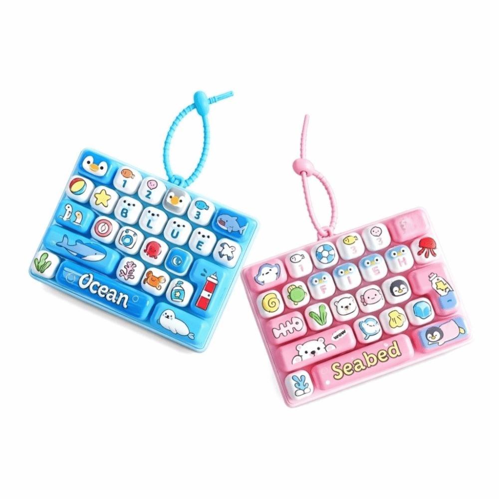 Clear Key Sounds Stress Relief Decompression Toy Keychain Keyboard Toy Press Button Toy  Bag Charm