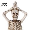 Creative Yoga Pose Skull Design Halloween Skeleton Statue, Funny Dead Figure for Party Decor, Distressed Texture Ornament Resin Gothic Haunted House,