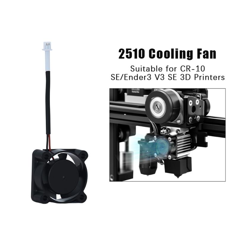 

For Cr-10 Se / Ender 3 V3 Se 2510 Axial Cooling Fan Dc 24V Turbo Fan 3D Printers Accessories Hydraulic Bearing Cooling Fan 1PC