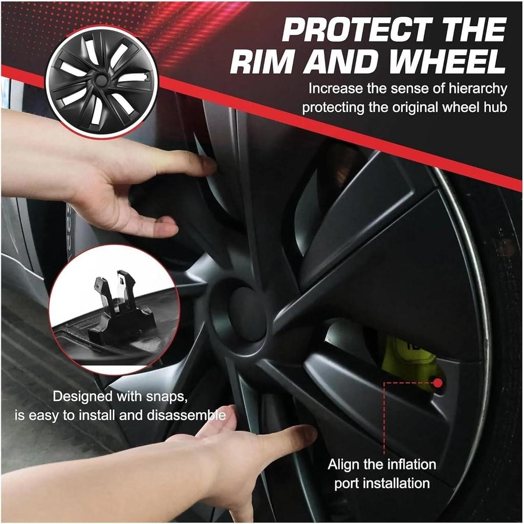 19" Full-Edge Wheel Cover for 2017-2024 Tesla Model Y (Old Style)