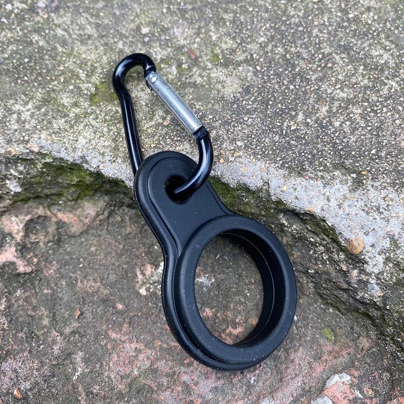 1Pcs High Quality Aluminum Sports Kettle Buckle Outdoor Carabiner Water Bottle Holder Rubber Buckles Hook Camping Hiking Tool