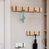 3/4/5 Hooks Door Back Hook Rack Natural Bamboo Towel Rack Sundries Storage Holder  Kitchen Use