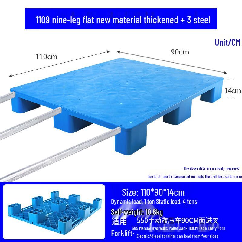 Industrial Flat Nine-Foot Plastic Pallet