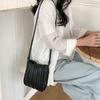 Summer Fashi New Crossbody Bag Women's PU Single Shoulder Mini Bag Luxury Versatile Pleated Casual Small Square Bag Ruched NEW