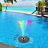 3W/3.5W LED Solar Fountain Water Pump, 7 Pump Heads, Garden Pond Independent Portable Floating Solar Fountain Water Pump
