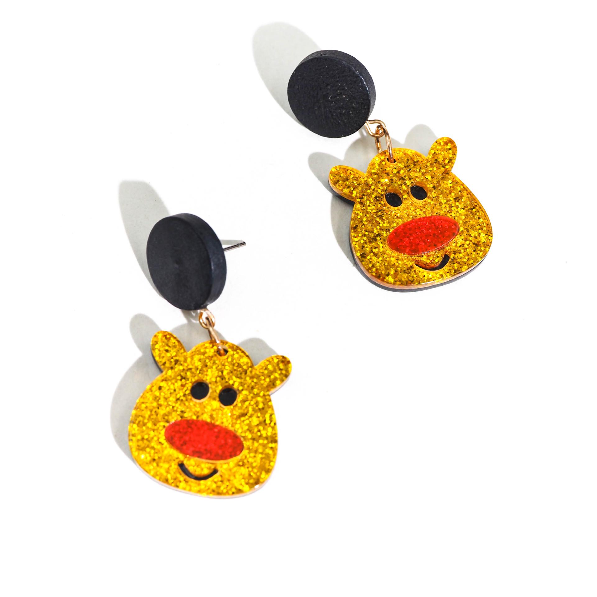 

Trendy Reindeer Holiday Earrings: High-End Christmas Personality Earrings